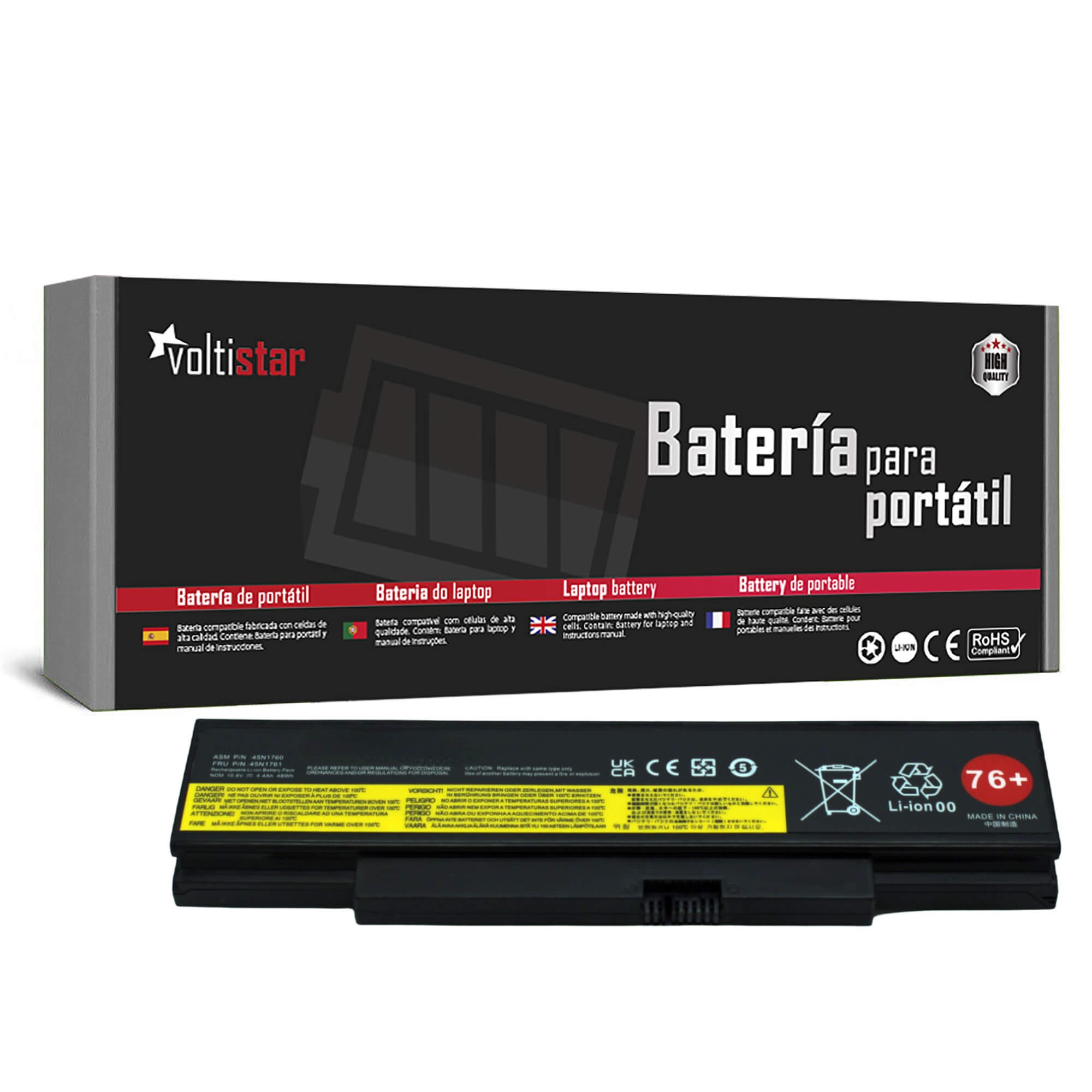 BATERIA PARA PORTÁTIL LENOVO THINKPAD EDGE E560 45N1758 76+ - Image 2