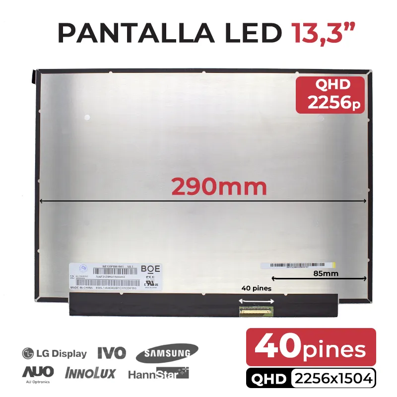 ECRÃ LED DE 13.5" PARA PORTÁTIL NE135FBM-N41 V8.1