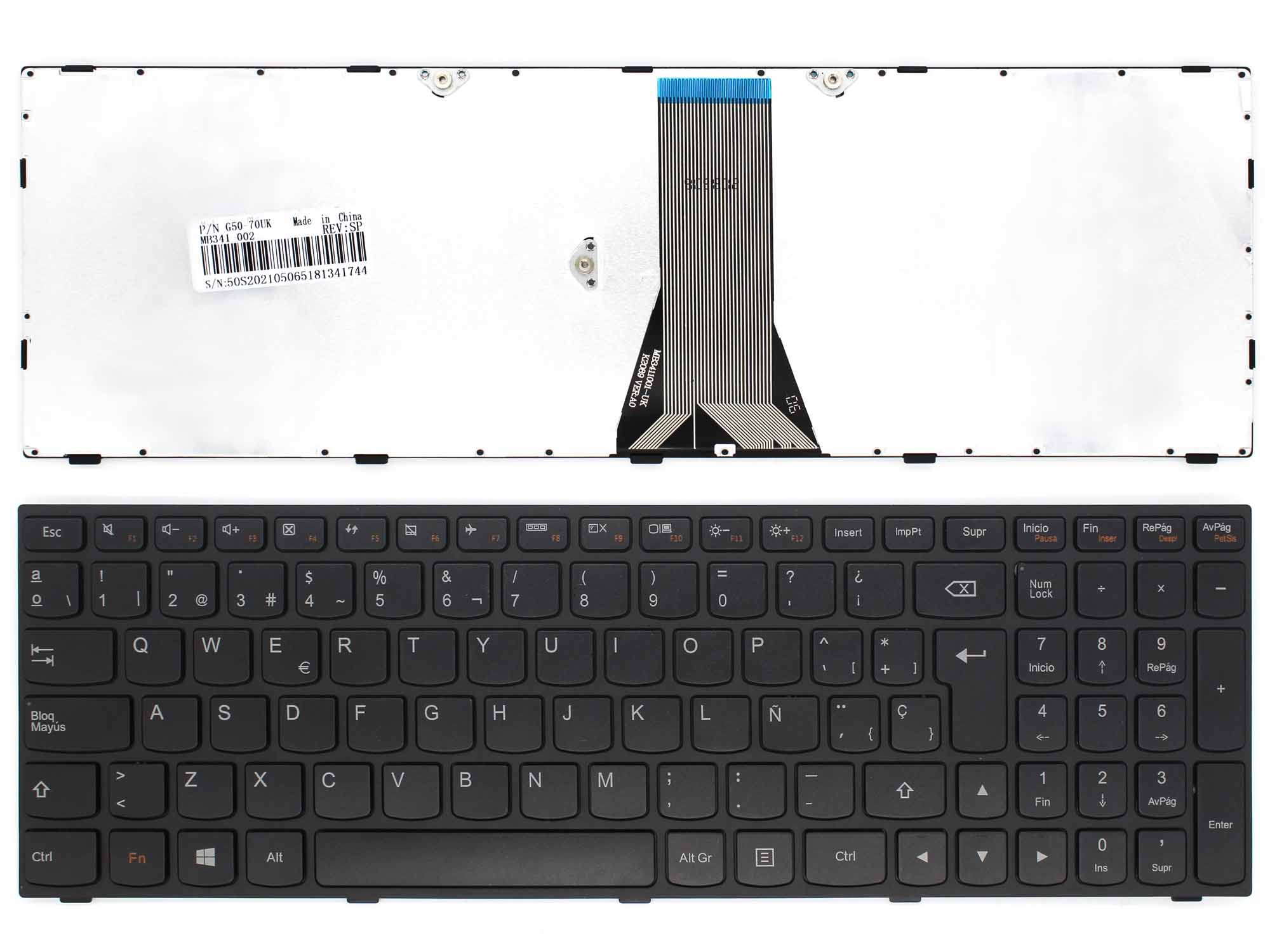 TECLADO PARA PORTATIL LENOVO IDEAPAD G50-70 Z50-70 G50-30 Z50 B50-70 G500S G50-80
