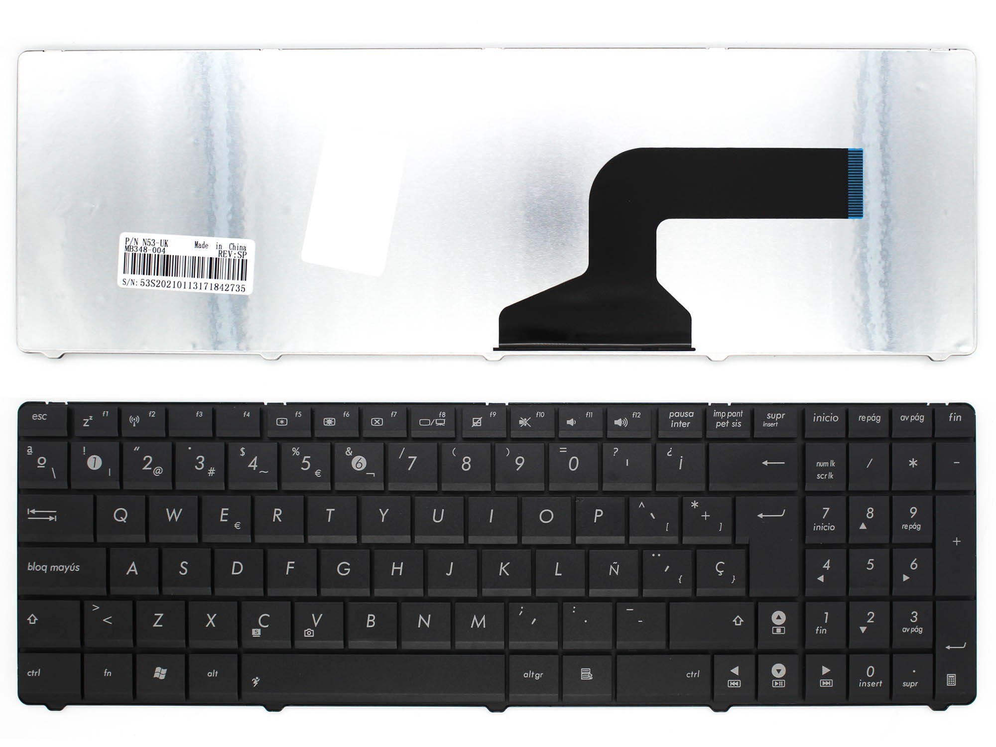 TECLADO PARA PORTATIL ASUS X55 X55A N53 N53JF N53JQ N53SV N53SN N53NB N73 N73J