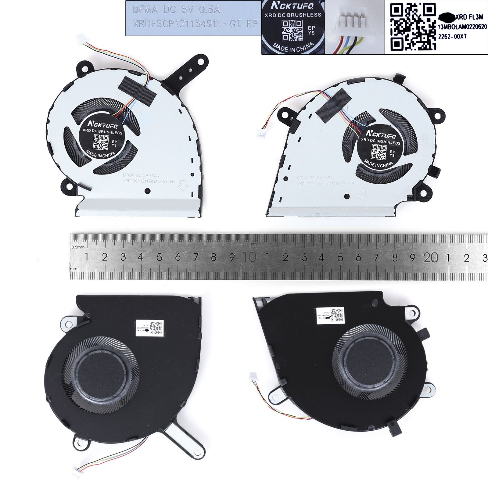 VENTOINHAS CPU + GPU PARA PORTATIL ASUS ROG STRIX G531 G531G G531GT G531GU/GD/GW 5V