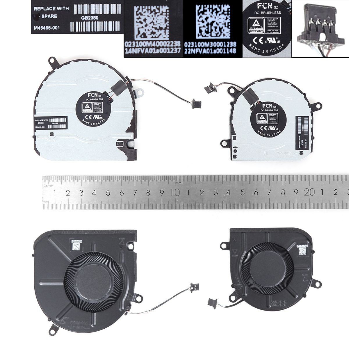 VENTOINHAS CPU + GPU PARA PORTATIL HP 15M-EU 15M-ES 15T-ES 15Z-EU 15-EU/ES W149 W150 DFS5K22B05673A DSF5K12114262C CINZA