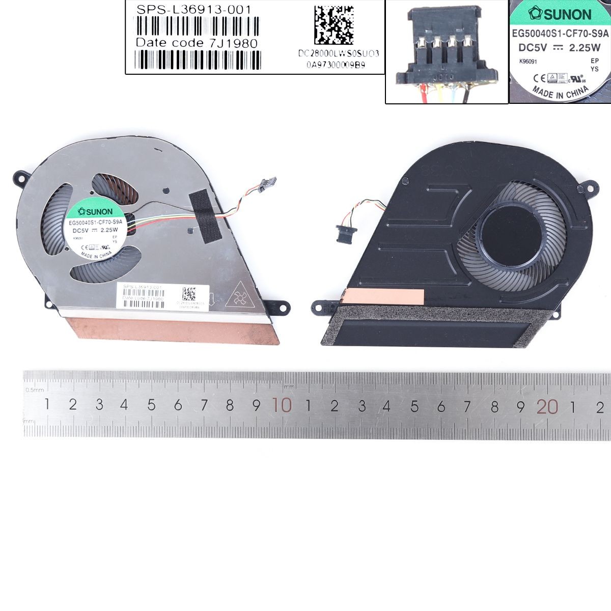 VENTOINHA PARA PORTÁTIL HP CHROMEBOOK X360 14-DA G1 TPN-C138 L36913-001