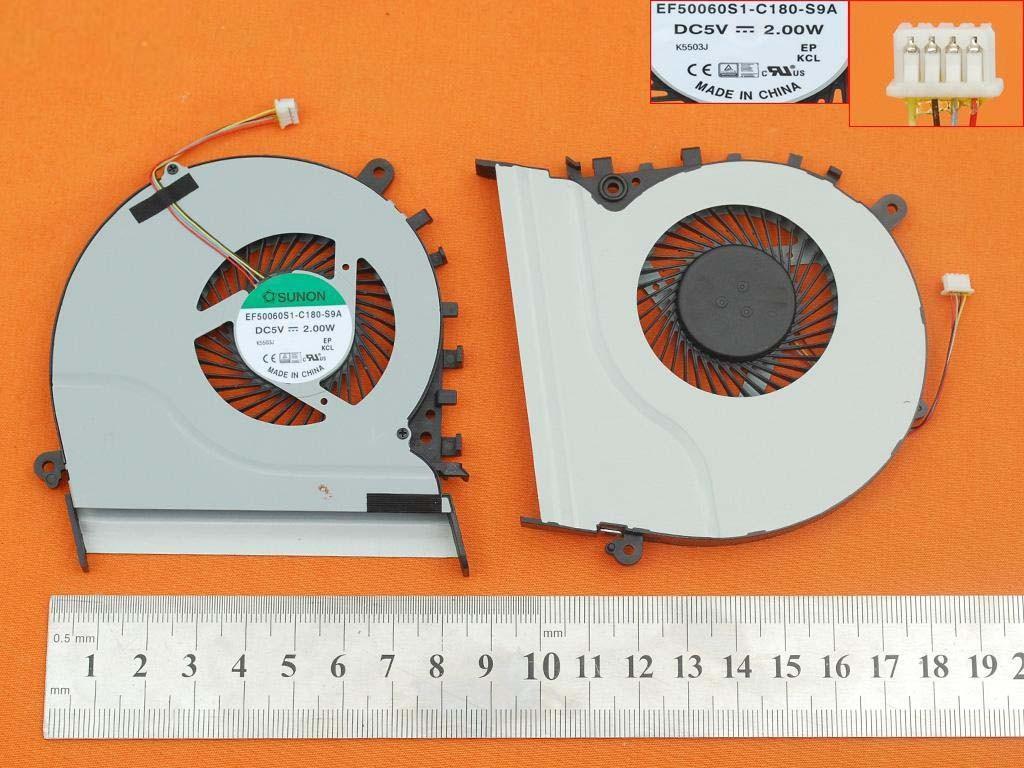 VENTOINHA PARA PORTATIL ASUS VIVOBOOK S551L S551LB V551 V551L 4PIN 5V 0.4A EF50060S1-C180-S9A