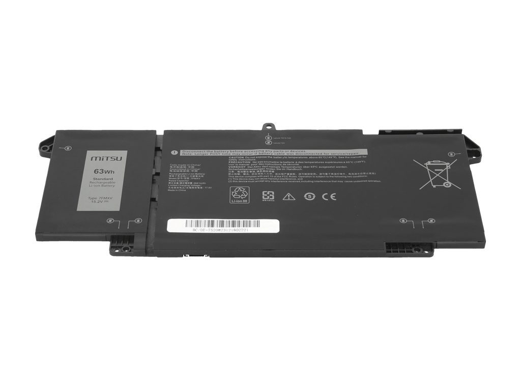 Bateria Mitsu para Dell Latitude 5320, 7320, 7520, 7FMXV - Image 2
