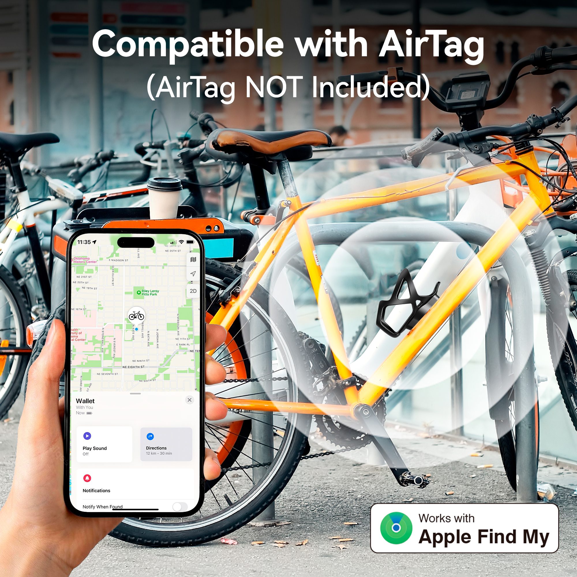 Localizador MiLi MiTag com Suporte para Garrafa para Bicicleta - Image 2