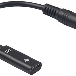 ADAPTADOR USB-C FÊMEA A 5.5X2.5MM MACHO 65W DE 15CM