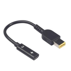ADAPTADOR USB-C FÊMEA A SQUARE MACHO 65W DE 15CM