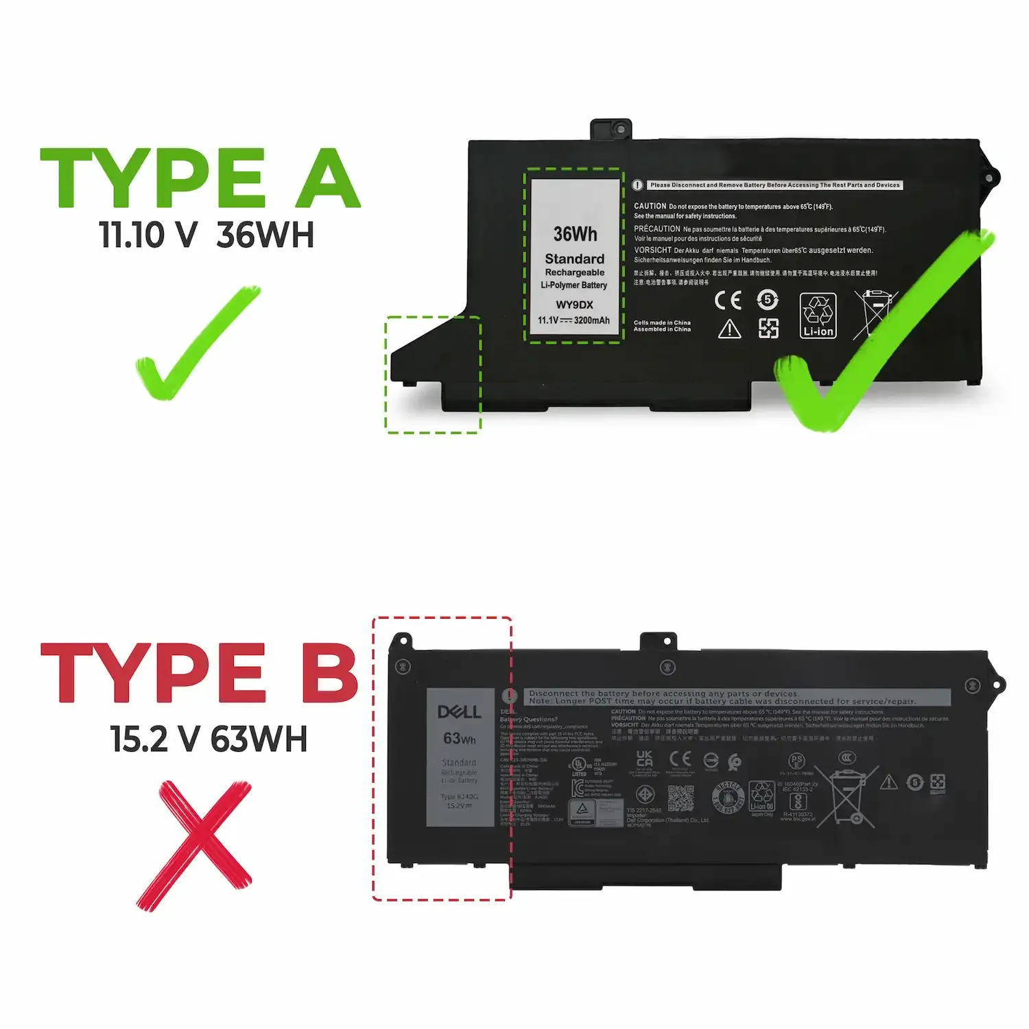 BATERIA PARA PORTÁTIL DELL LATITUDE 5420 WY9DX - Image 3