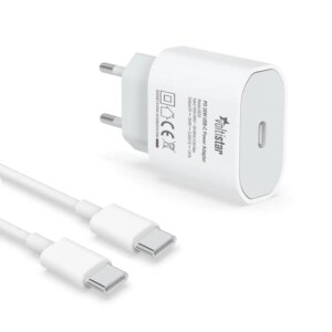 CARGADOR PD USB-C 5V/3A 9V/2.22A 20W BRANCO