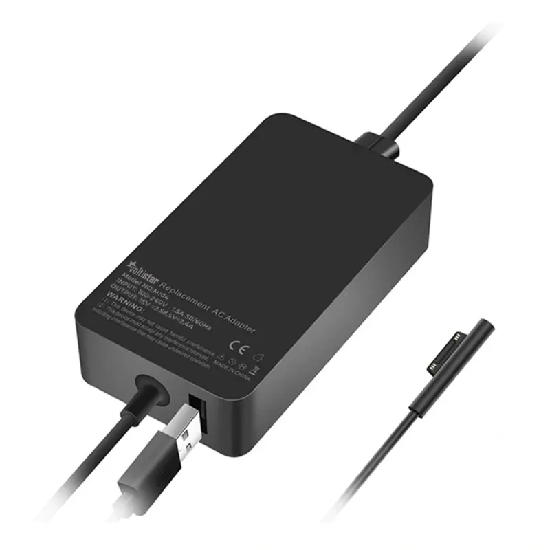 CARREGADOR PARA PORTATIL MICROSOFT SURFACE PRO 4 PRO 5 PRO 6 COM USB ADICIONAL - Image 2