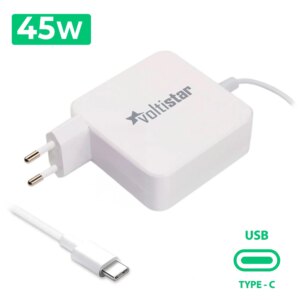 CARREGADOR MULTITENSÃO USB-C PARA PORTATIL 5V-20V 2.25A 45W PRETO