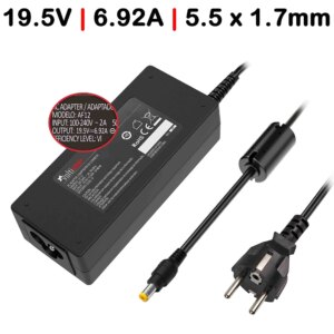 CARREGADOR PARA PORTATIL ACER 19.5V 6.92A 5.5X1.7MM 135W