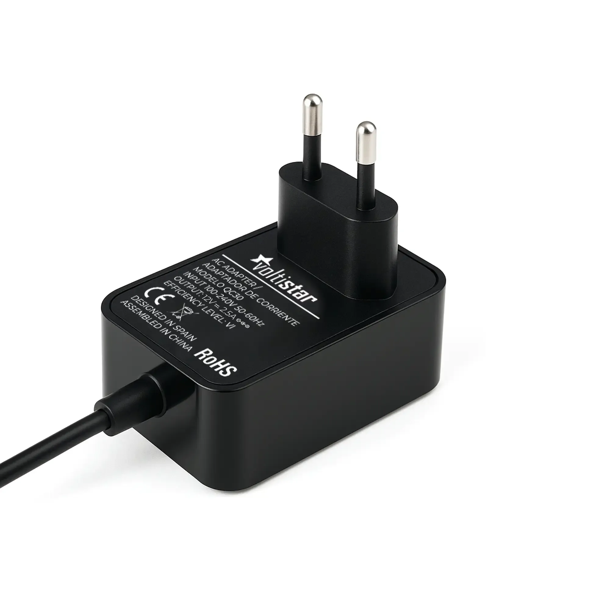 CARREGADOR PARA MONITORES ROUTER LUZES LED 12V 2.5A 30W 5.5X2.5MM PAREDE - Image 2