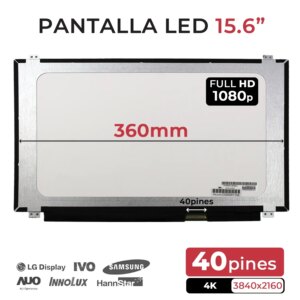 ECRÃ LED DE 15.6" PARA PORTÁTIL LP156UD1 (SP)(B1)