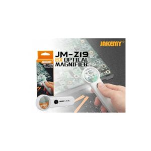 LUPA ÓPTICA PORTÁTIL X8 COM LUZ LED JAKEMY JM-Z19