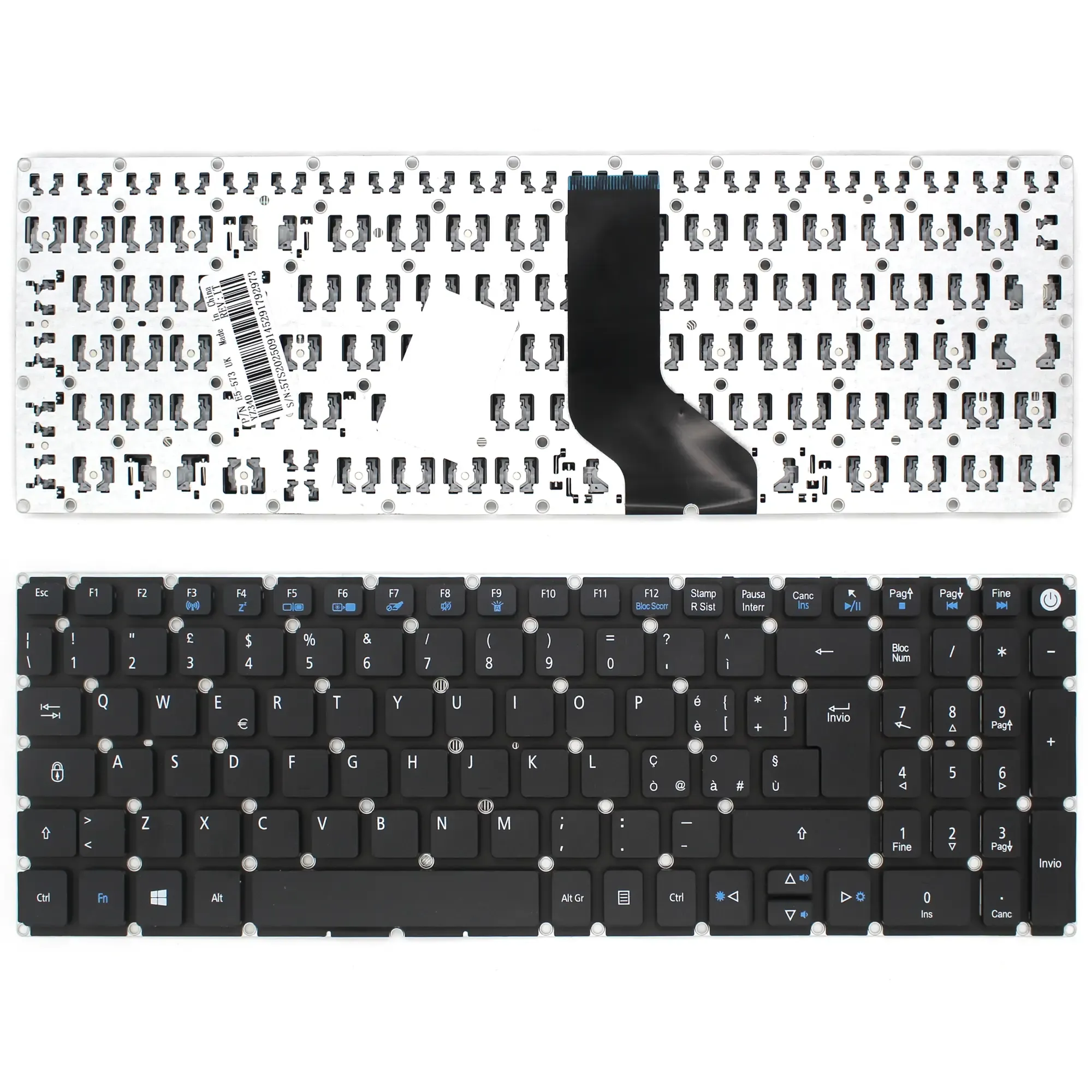 TECLADO PARA PORTATIL ACER ASPIRE E5-722 E5-772 V3-574G E5-573T E5-573 E5-573G E5-573T E5-532G 9Z.Nc3sw.10S Re1sw 0 ITALIANO