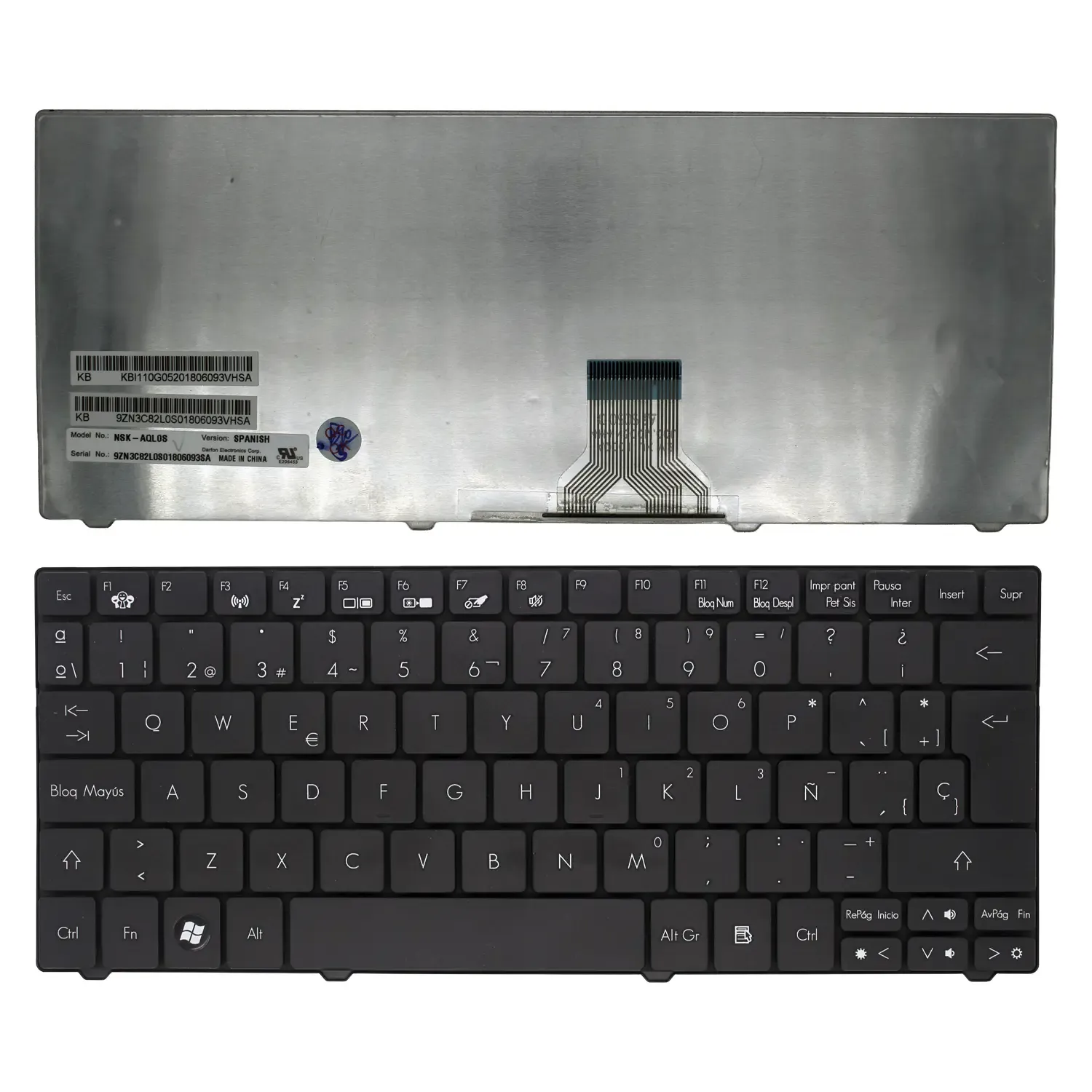 TECLADO PARA PORTATIL GATEWAY EC19 PRETO NSK-AQL0F 9Z.N3C82.L0F