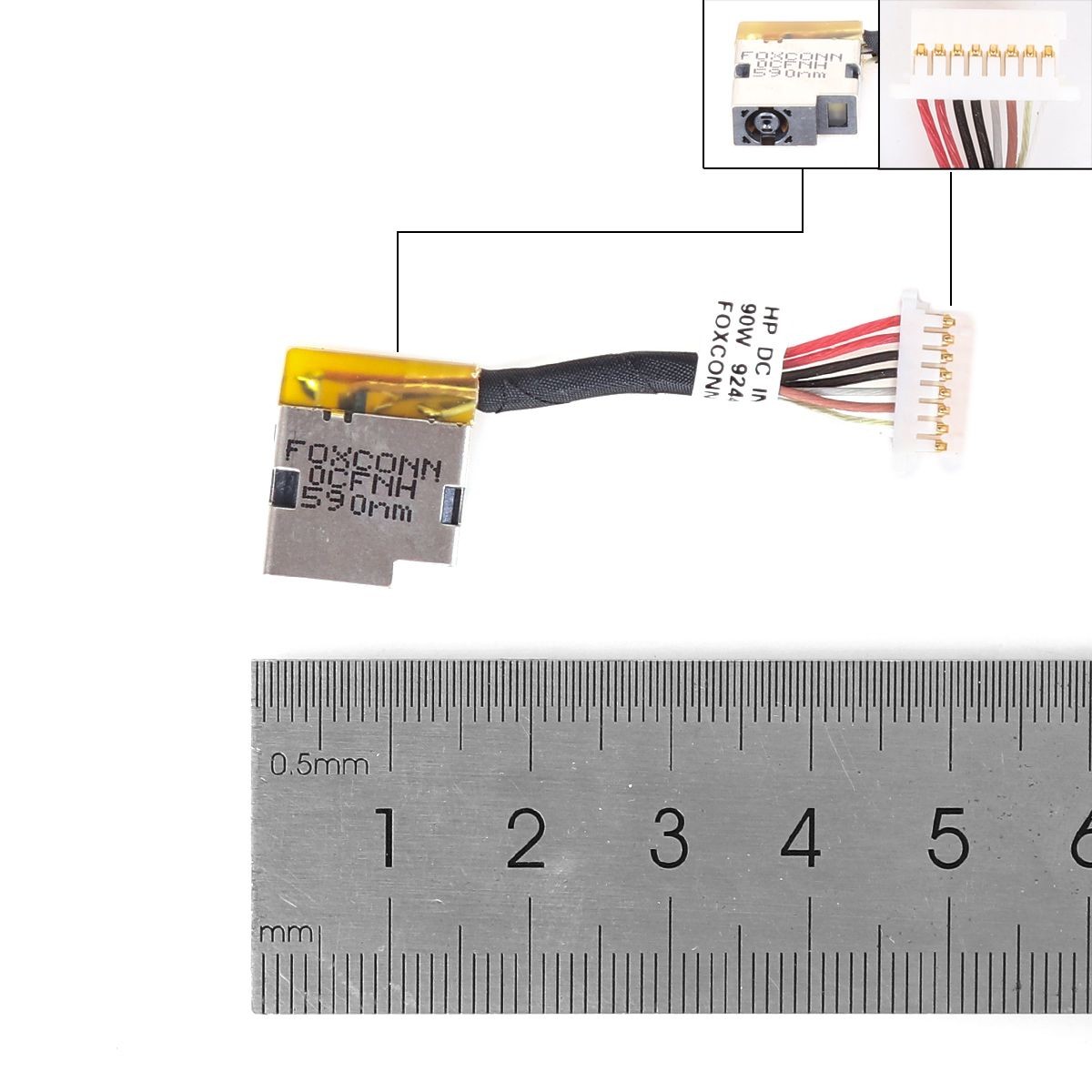 CONECTOR DC JACK PARA PORTATIL HP PROBOOK 430 440 450 470 G5 G6 G7 924444-F30 5 CM