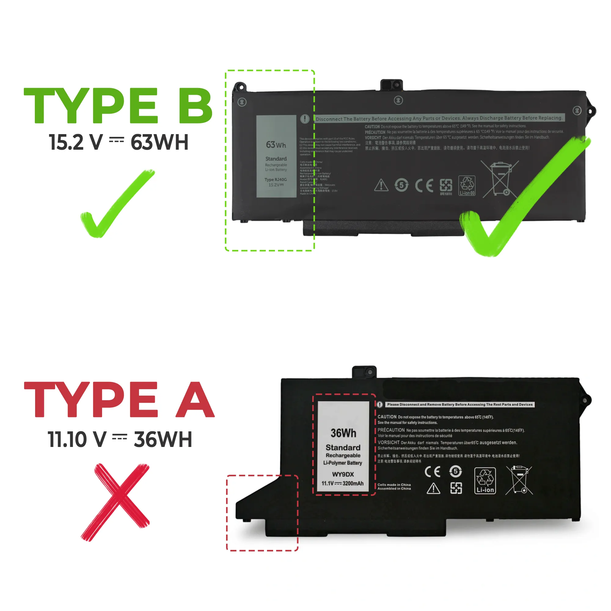 BATERIA PARA PORTÁTIL DELL LATITUDE 5420 5520 PRECISION 3560 SÉRIE | RJ40G - Image 3
