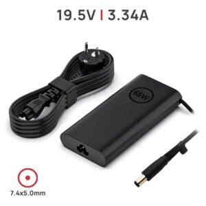 CARREGADOR PARA PORTÁTIL DELL INSPIRON 15 3000 3520 65W 19,5V 3,34A 7,4X5,0 MM