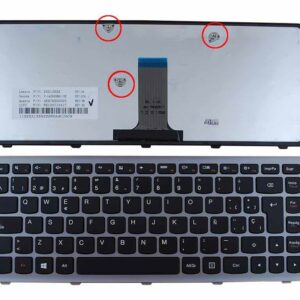 TECLADO PARA PORTATIL LENOVO FLEX 14 G400S PRETO COM ESTRUTURA PRATA