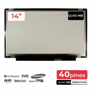 ECRÃ LED DE 14" PARA PORTATIL B140QAN01.0 2560X1440 40 PINES SEM SUPORTES