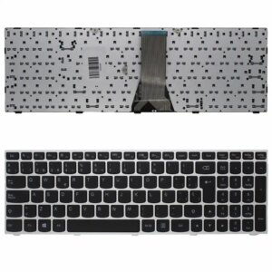 TECLADO PARA PORTÁTIL LENOVO IDEAPAD B50-70 G50-70 Z50-70 25214745 MOLDURA PRATEADA