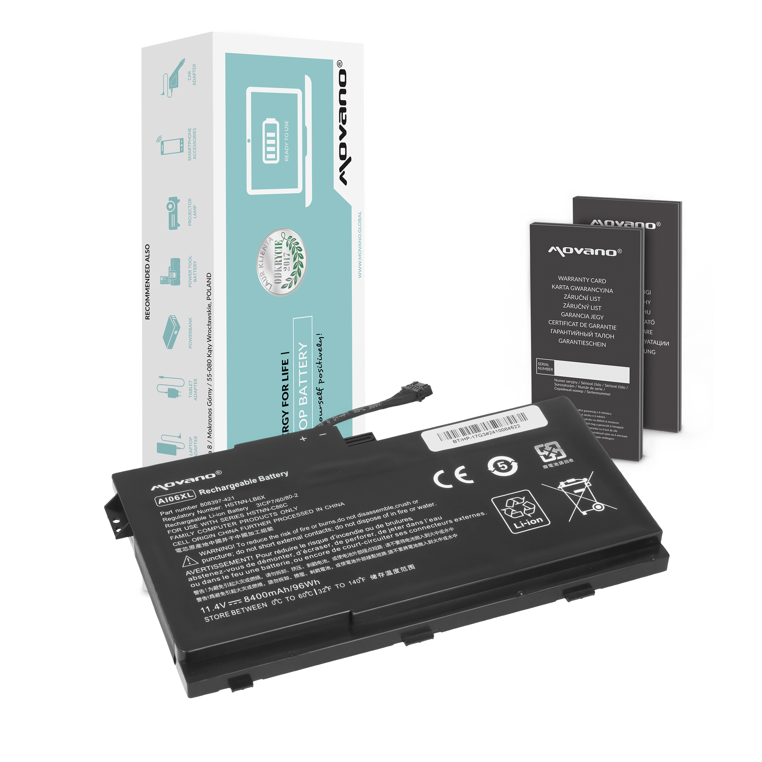 Bateria Movano para HP ZBook 17 G3 - AI06XL