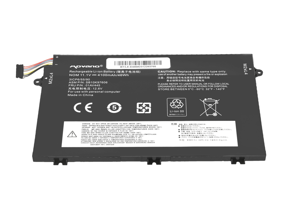Bateria Movano para Lenovo ThinkPad E480, E490, E580, R480, R490, R580 - Image 4