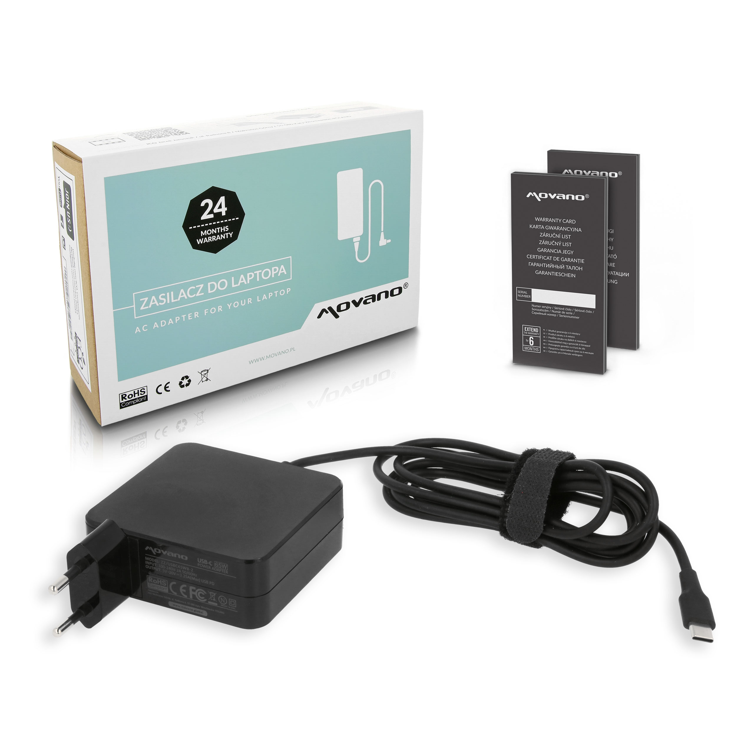 Carregador Movano USB-C 65W