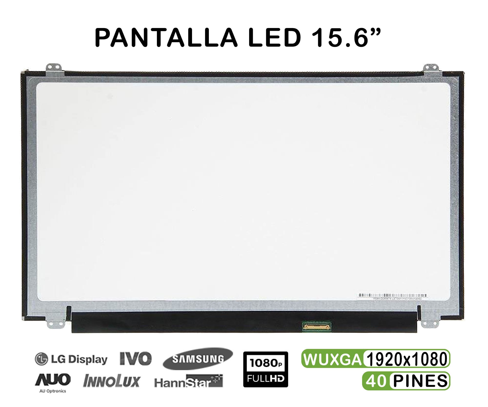 ECRÃ LED QUASE NOVO DE 15,6" PARA PORTÁTIL LP156WF4 40 PINOS FHD