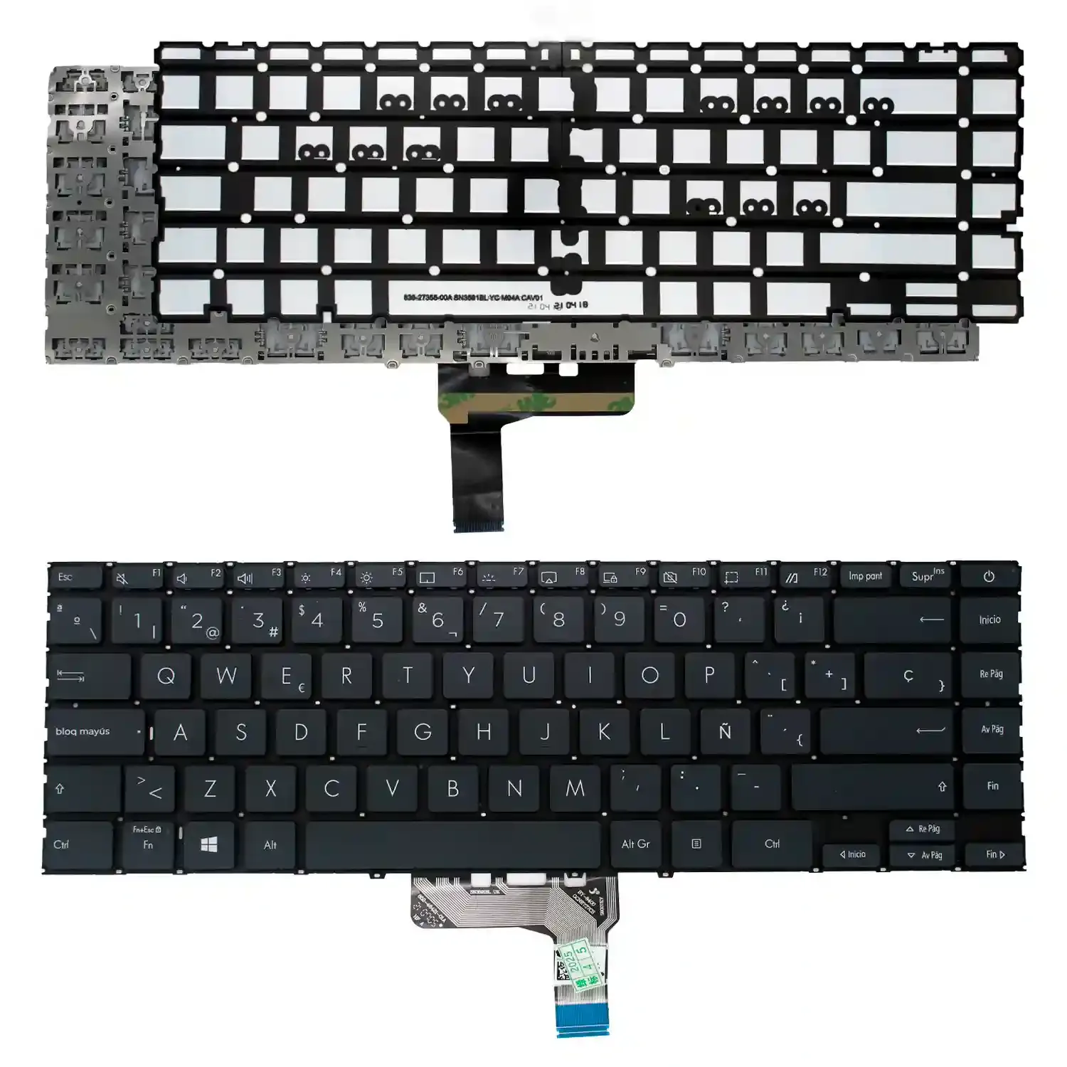 TECLADO PARA PORTÁTIL ASUS ZENBOOK 14 UX425UA PRETO RETROILUMINADO