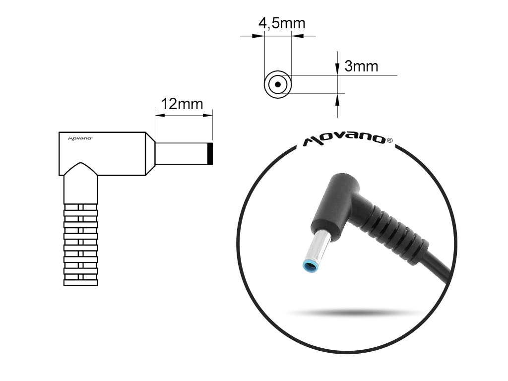 Carregador Movano 19.5V 7.7A 150W (Pino 4.5x3.0mm) para Portátil Asus - Hub Parts - Image 2