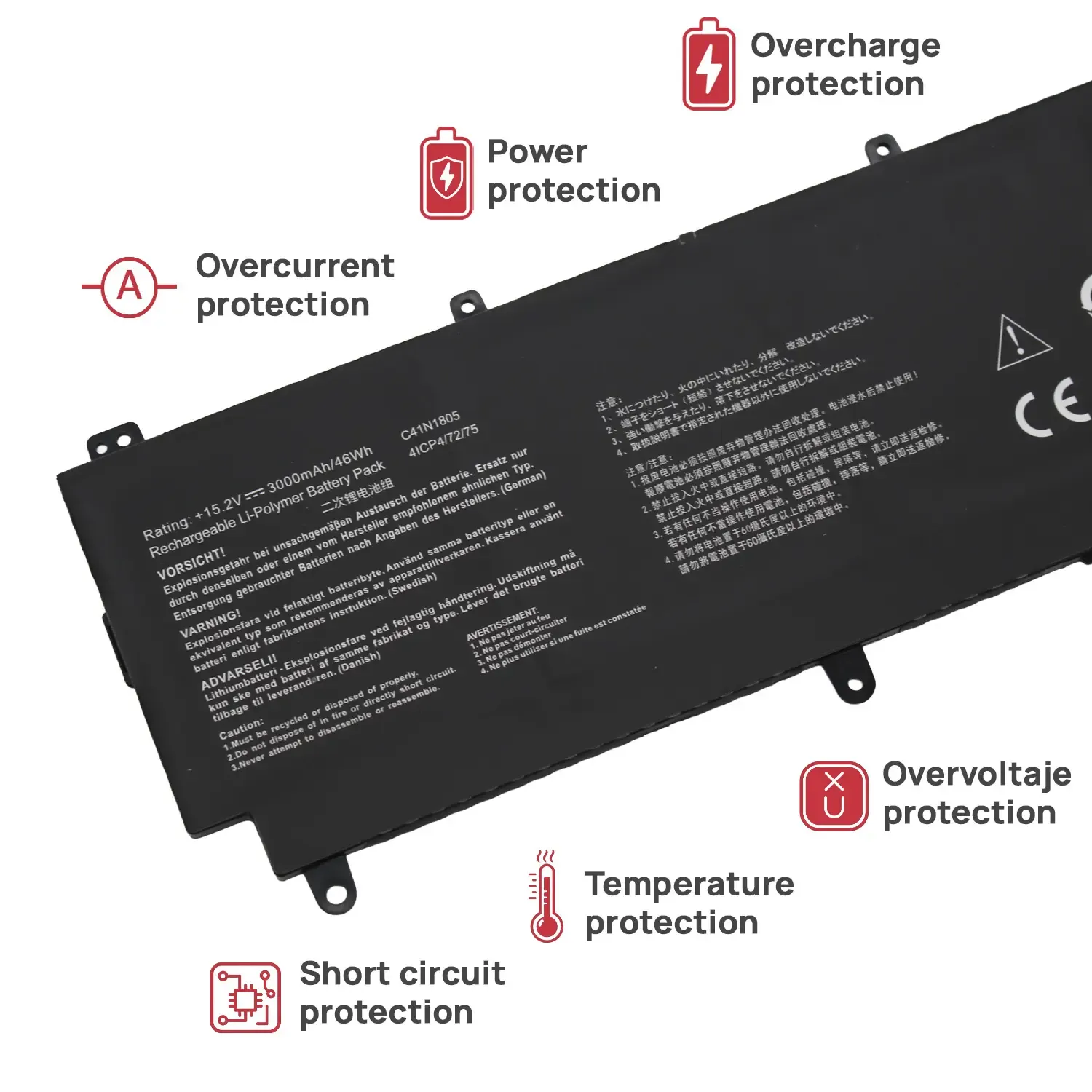 BATERIA PARA PORTÁTIL C41N1805 ASUS ROG ZEPHYRUS S GX531 GX531GS GX531GM GX531GXR - Image 4