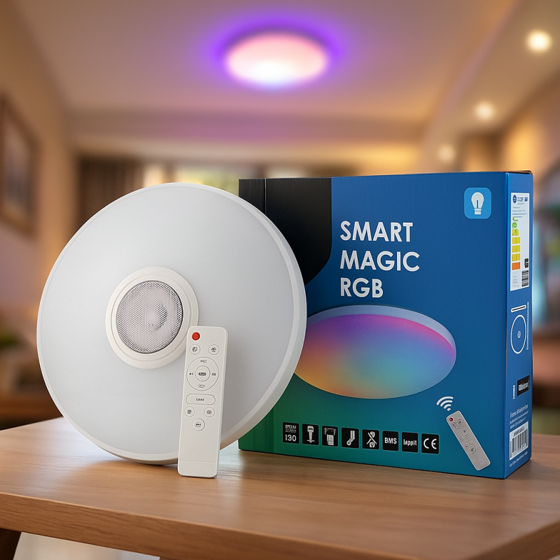 Luminária de Teto LEDME Magic 25W RGB+CCT - Controlo Remoto e App - Image 5