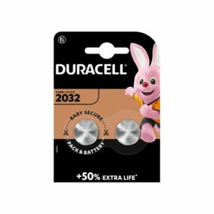 Bateria de Lítio Duracell CR-2032 3V Tipo Botão - Pacote com 2 Unidades de Longa Duração