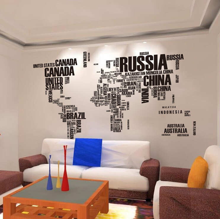 Adesivo de Parede Mapa Mundi Nomes dos Países - Decorativo, Educativo e Fácil Aplicação | Hub Parts - Image 4