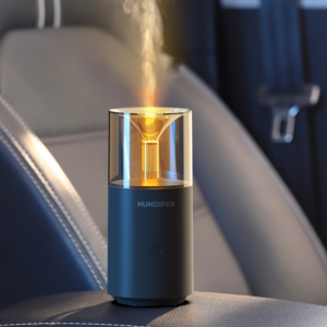 Difusor de Aromas Ultrassónico Portátil USB 120ml com Luz de Vela | Umidificador Óleos Essenciais para Casa, Carro e Mesa