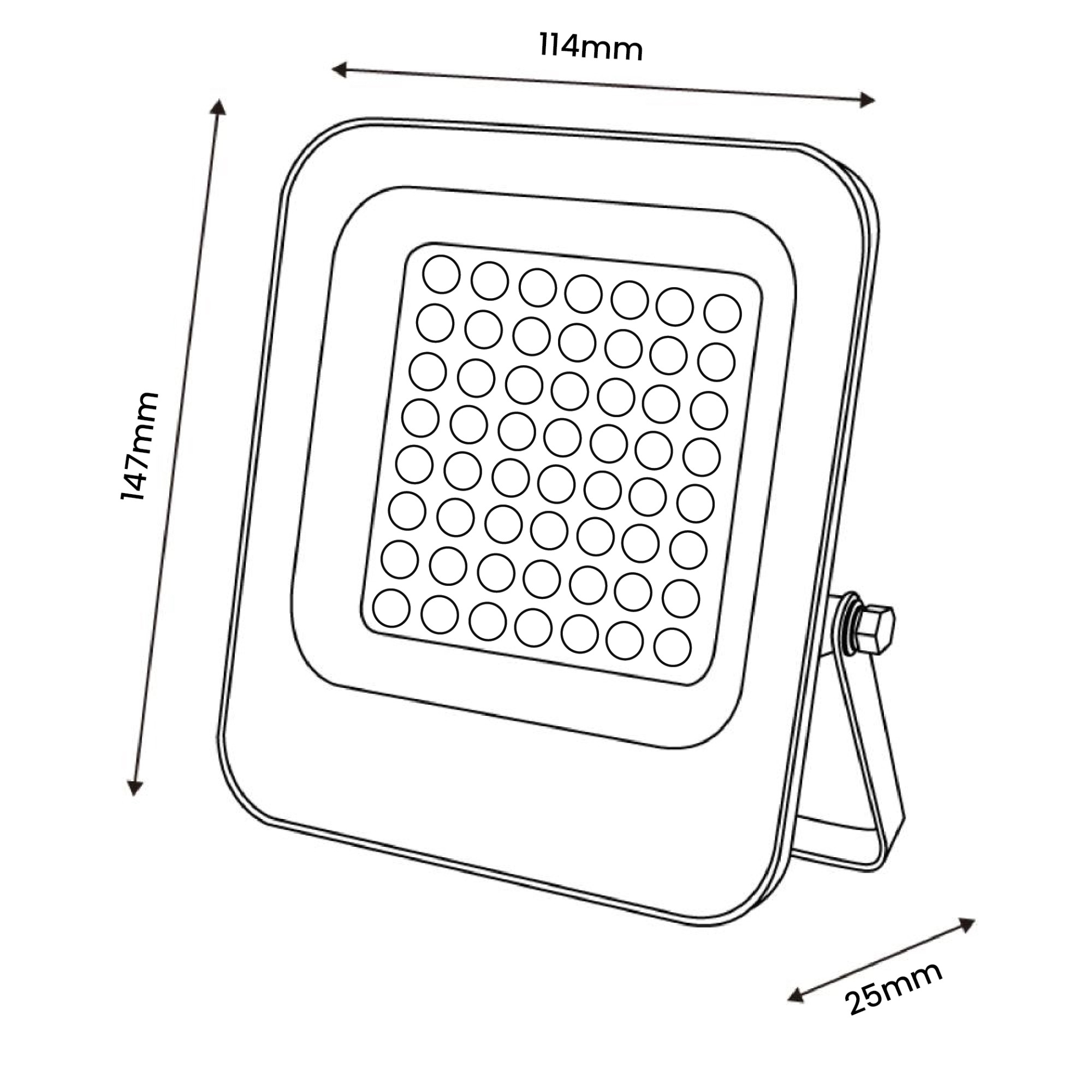 Projetor LEDME Napoli Plus 20W IP65 Preto Regulável Triac - 2400 Lúmens, 3000K/4000K/6000K - Image 2