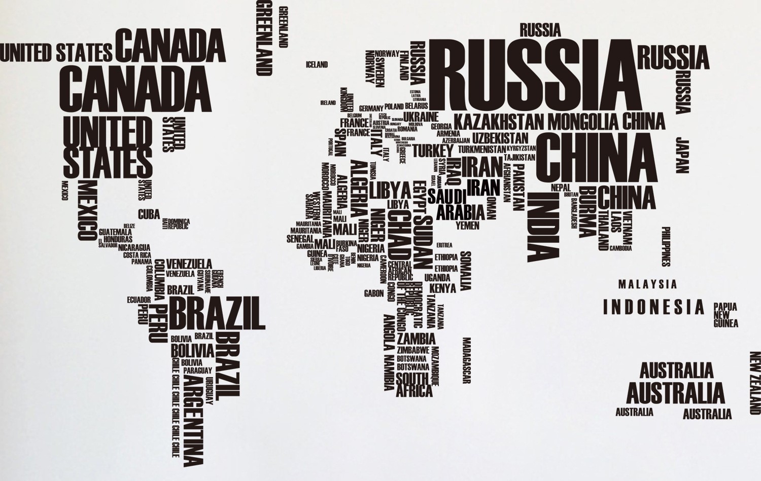 Adesivo de Parede Mapa Mundi Nomes dos Países - Decorativo, Educativo e Fácil Aplicação | Hub Parts