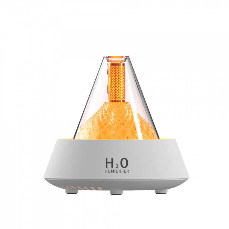Umidificador Difusor Aromaterapia H2O Vulcão Lava USB-C LED Ultrassónico Portátil - Hub Parts