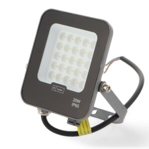 Projetor LEDME Napoli Plus 20W IP65 Preto Regulável Triac - 2400 Lúmens, 3000K/4000K/6000K