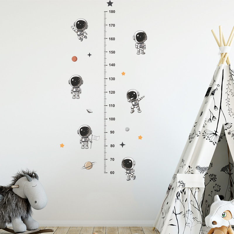 Medidor de Altura Infantil Astronauta 180cm - Adesivo de Parede Decorativo para Quarto de Criança - Image 4
