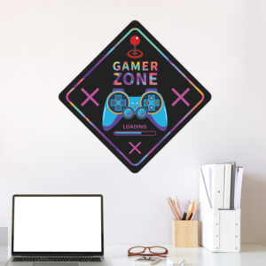 Adesivo de Parede Placa Gamer Zone - Decoração Exclusiva para Gamers | Hub Parts