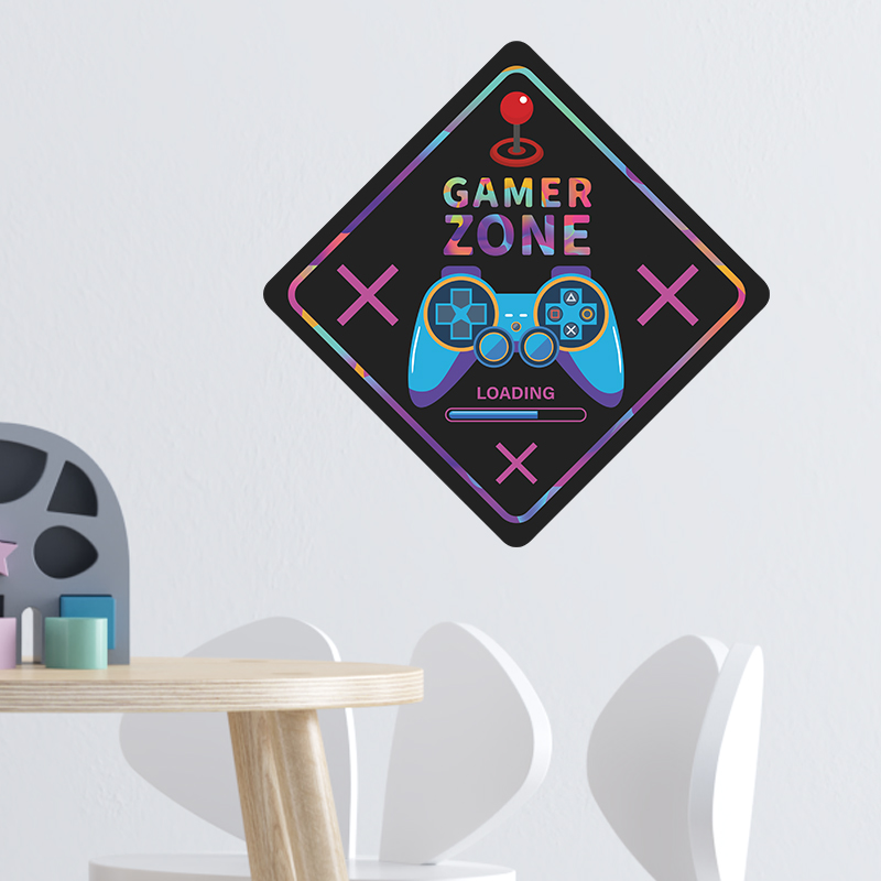 Adesivo de Parede Placa Gamer Zone - Decoração Exclusiva para Gamers | Hub Parts - Image 4