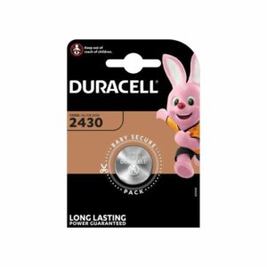 Bateria de Lítio Duracell CR-2430 3V Tipo Botão de Longa Duração para Dispositivos Eletrónicos