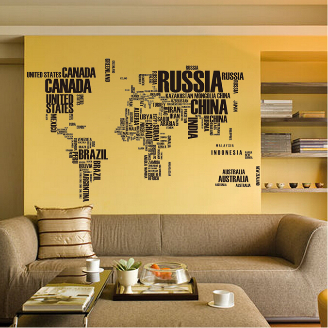 Adesivo de Parede Mapa Mundi Nomes dos Países - Decorativo, Educativo e Fácil Aplicação | Hub Parts - Image 3