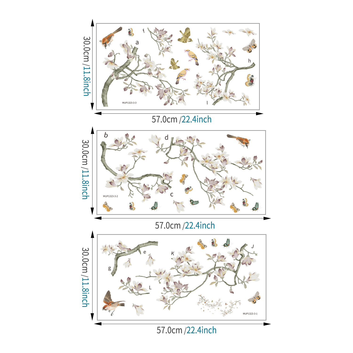 Adesivo de Parede Artístico Galhos com Flores Brancas e Borboletas - Decoração Criativa e Elegante para Seu Lar - Image 7