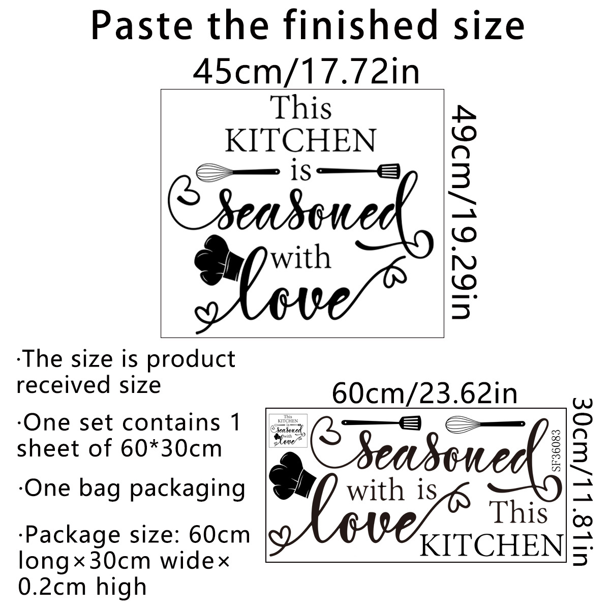 Adesivo de Parede para Cozinha Love: Decoração Moderna e Aconchegante | Hub Parts - Image 7